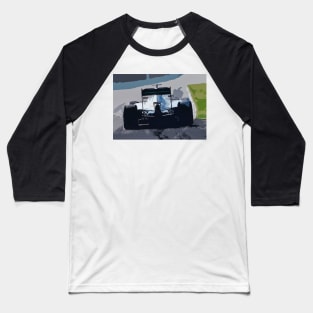 Formula One racing car races out of the pit lane Baseball T-Shirt